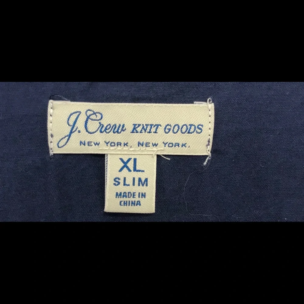 J.Crew Long Sleeve Blue Heathered Henley Shirt – Size XL NWOT